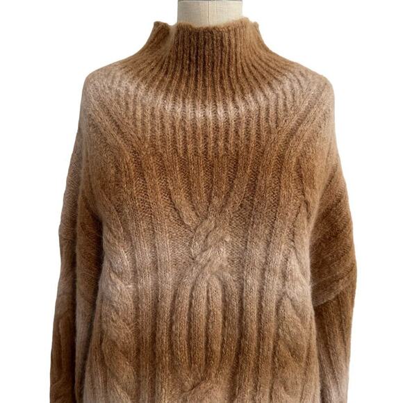 NWT Banana Republic Alpaca Spacedye Cable-knit Sweater Large - Picture 3 of 12